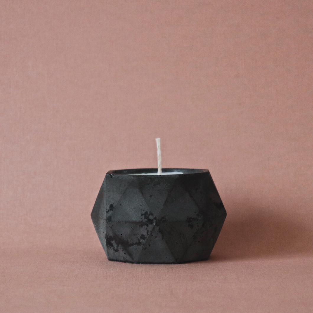 Obsidian Concrete | Poly Candle