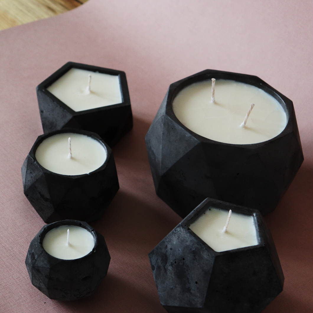 Obsidian Concrete | XL Poly Candle