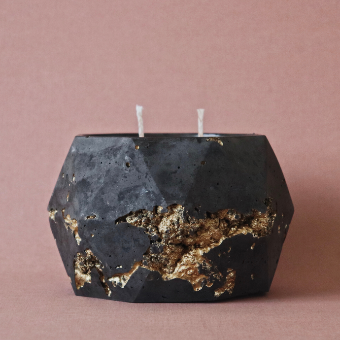 Obsidian Goldstruck | XL Poly Candle